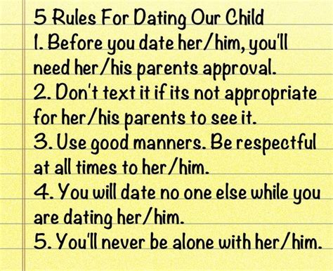 dating rules for 14 year-olds